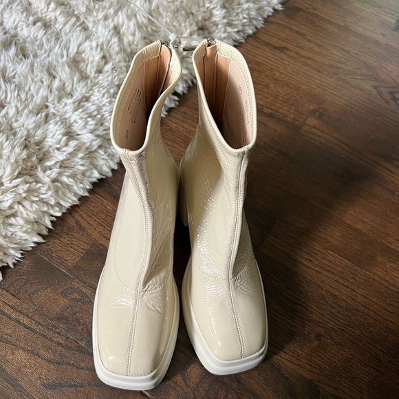 Free People Double Stack Platform Cream Boots - Picture 2 of 6